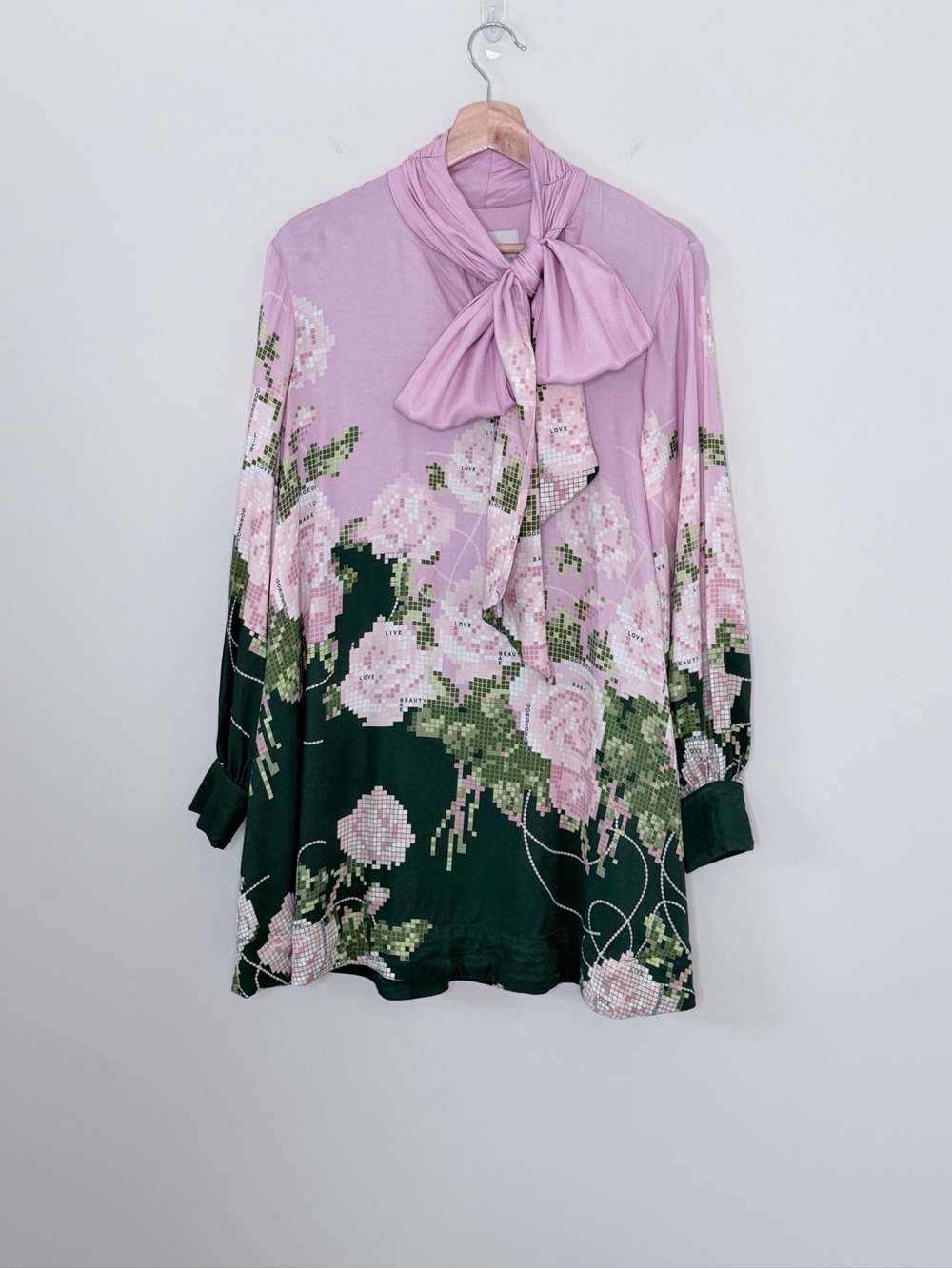 Anthropologie Pink and Green Floral Mini Dress - Picture 5 of 15